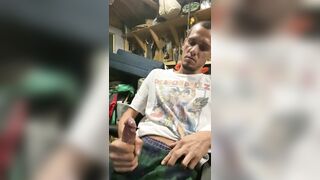 DILF Gets Also Insane To Please Fans, Giant Cum Load All Over Large Ramrod!!! Creamy Cum For All ????????????