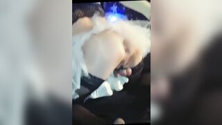 Faggot tears his booty with a large sextoy, wife films it. Cuckold.