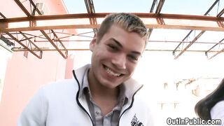 GAYWIRE - Corey Rezzon Teaches Girl Seth Michaels A Nasty Lesson On Blowjobs Outside Campus