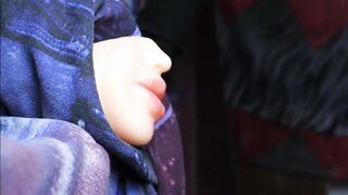 delicate throat gets banged another time by a large cock with hot groans