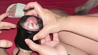Real homemade hadjob nice-looking feet and vibrator