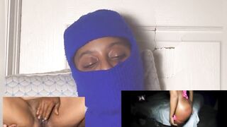 Reaction squirt black soaked eye rolling climax