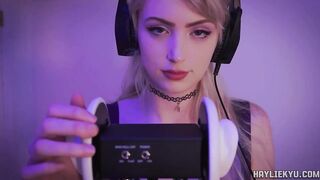 Ear Giving a kiss Licking Tingles + Throat Sounds ASMR