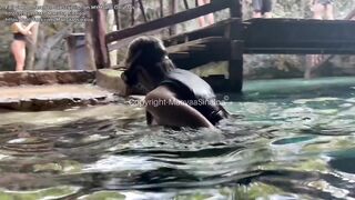 Stepbrother screws his stepsister in the shower and that guy cums on her large bazookas