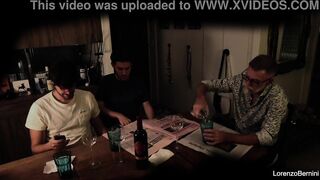 Exhibitionist homosexual pair in front of real grandad (old youthful)