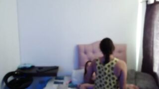 I destroyed my sister-in-law's butt on all fours in the bedroom and this babe rode my ding-dong