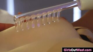 Angels Out West - Pleasing hirsute cuties lick every other