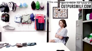 After getting caught shoplifting, sexy brunette hair, Krissy Lynn decided to have sex with a security dude