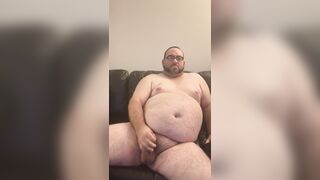 Chunky dude showing my petite weenie off in advance of hard upright