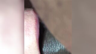 Swallowing & gagging on tons of semen - Ebony ramrod stroking cum in my throat, chubby big beautiful woman oral-sex nut