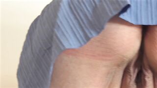 Real estate agent clean property in mini costume no pants - Mini Petticoat showing twat - big beautiful woman SSBBW