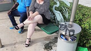 big beautiful woman ssbbw - let a stranger lifted my petticoat and rubbed my snatch at the bus stop - large booty, large booty