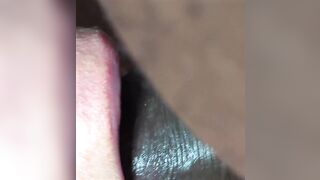 Swallowing & gagging on lots of goo - Ebony penis stroking cum in my throat, obese big beautiful woman oral-job nut