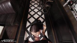 VR Conk: Hawt Brunette hair Jill Valentine Bangs Hard With Groans in Resident Cold-blooded Cosplay Parody