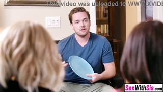 Lascivious Lalin girl teen stepsis has a 3some with her bestie and large ramrod step brother