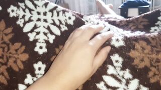 My shy serf cutie licks and screws my snatch in a mask and below a blanket - Lesbo_illusion