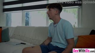 Kinky teen step sister apologizes with sex to step brother for getting him in trouble