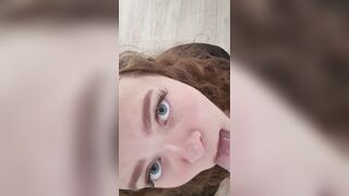 DONG JUNKIE - giving my sex toy a blow job