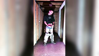 Stud Jerk Off and Urinate in his Basement