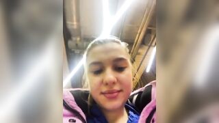 Banging in public close up