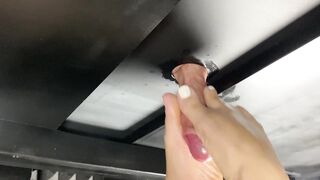 "Milked in my heel" footjob then put my toes in his load