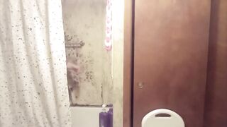 Transgender Sissy (Full Shower) Ass Plug, Ebony Vibrator, and Eats Her CUM!!!