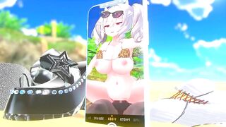 Sexy Futanari NTR at the beach