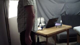 Immodest males´s raunchy exam of mature grey chap - part 1