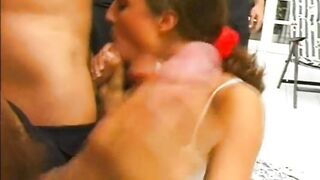 A lonely cute angel surrounded by hard knobs