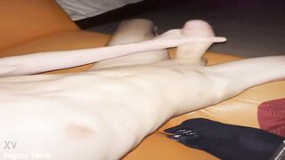 18yo Hunk Grasps Schlong Untill Squirt