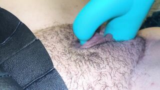 Rabbit Dildo Close Up Climax Large Clitoris