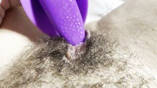 My Large Love button Gets A Large Lick Close Up