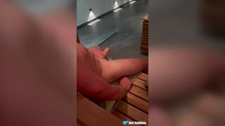 Public Sauna Masturbation LARGE CHUNKY German MUSCLE DICK