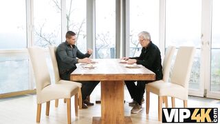 VIP4K. Mature spouse asked his ally to came and bang his sexy breasty wife