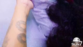 The sex chakra penetrated the room; this guy couldn't resist and screwed her unshaved little cunt.