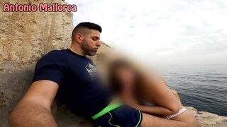 Screwing a Large Booty Spanish in Public with Sea View