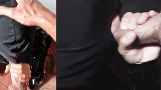 I give him a head and this chab comes on my head on the hood