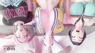 Kpop demonhunters Rumi Zoey Mira fortnite compilation with others