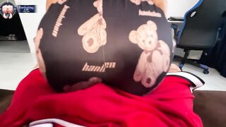 Humping and make my stepbrother cum on him,with me booty in my fresh cute pajamas