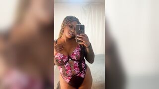 Thick Black Chick With Large Boobs Teases U