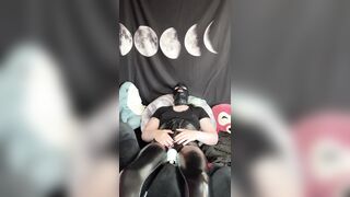 Latex, Collar, Shiny Panties, Grinding on my Wand and Lovense Ferri