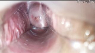 Palpitating climax inside cunt