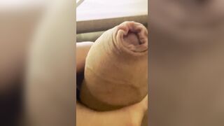 Playing with my uncut wang