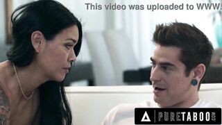 PURE TABOO Disappointed mother I'd like to fuck Dana Vespoli Makes Inactive Stepson Eat & Creampie Her Twat For Dinner