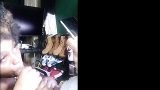 DarkChocolateBarbie smeared cum all over her face