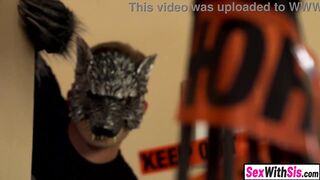 Large booty tiny cosplayer step sister gets teen snatch railed by step brother