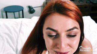 Czech redhead Katy Rose rides my weenie like a insane wench – fellatio, coarse sex & large ejaculation