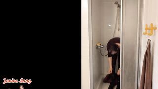 Showering and shaving with a coat and co.