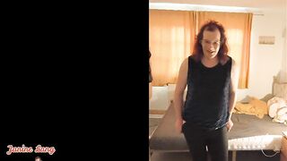 Janine undresses for u