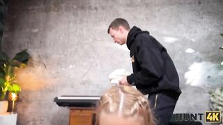 HUNT4K. Naomi Love is cheating on her BF in front of him